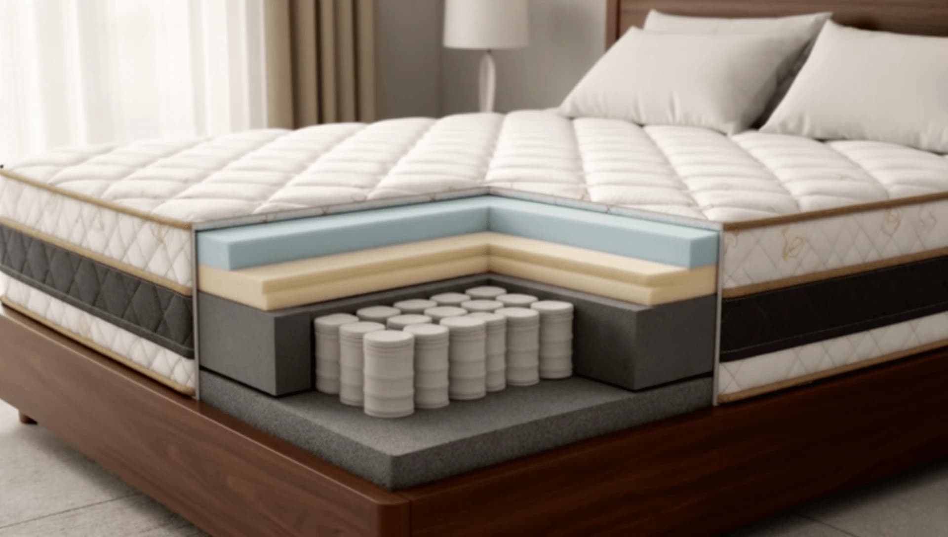 Les couches d'un matelas premium : pourquoi chacune d'elles compte